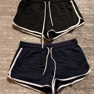 Garage Black and Navy Athletic Shorts